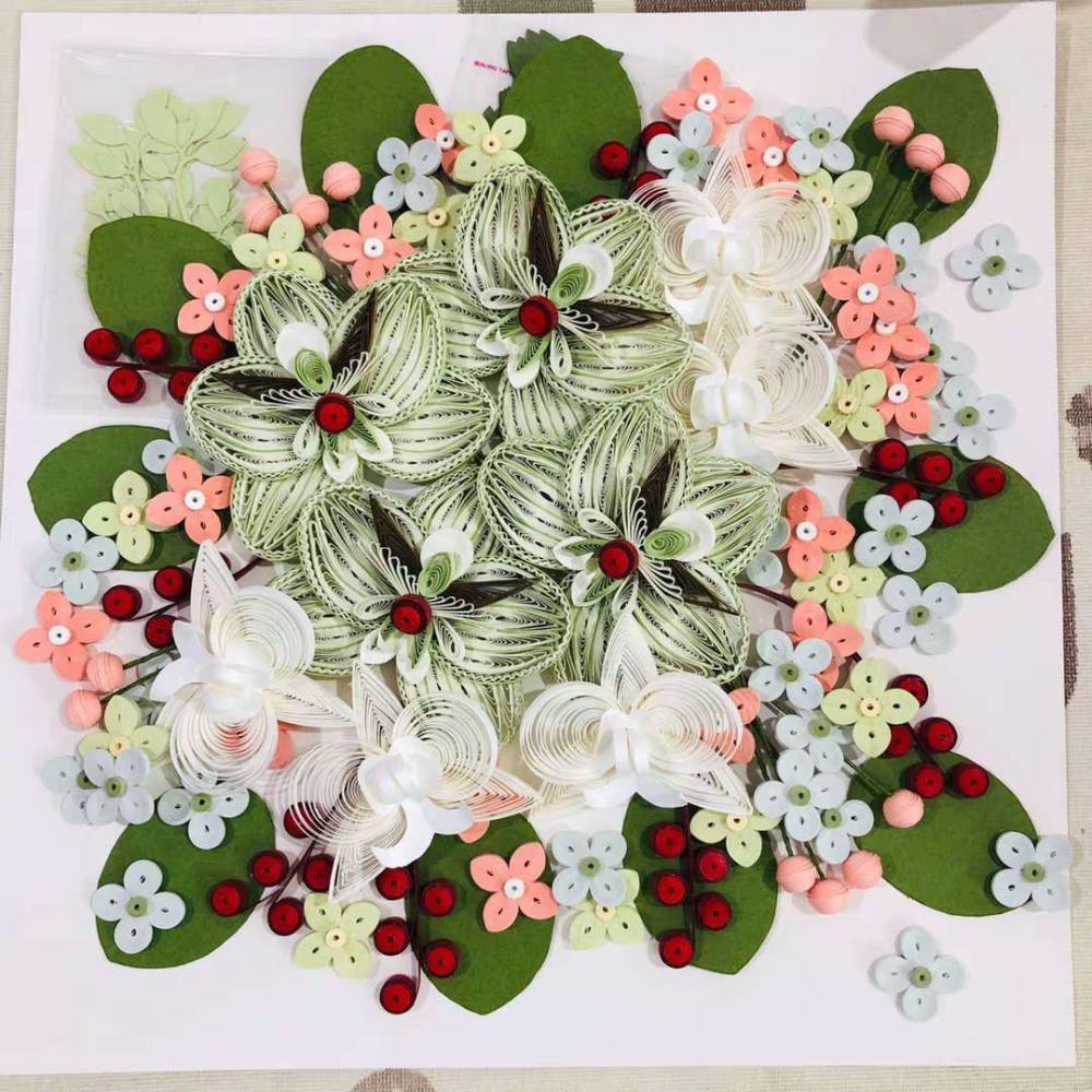 衍纸画亲爱哒～可定制哦图片1